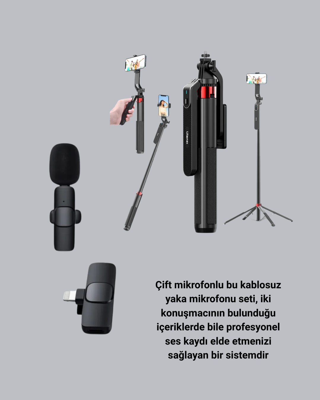 NPL2S TRİPOT +K11 YAKA MİKROFONU SET - Görsel 3