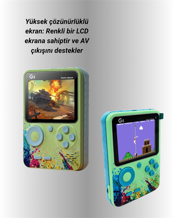 500 Oyun Hafızalı G5 Game Box – Renkli LCD Ekranlı - Görsel 4