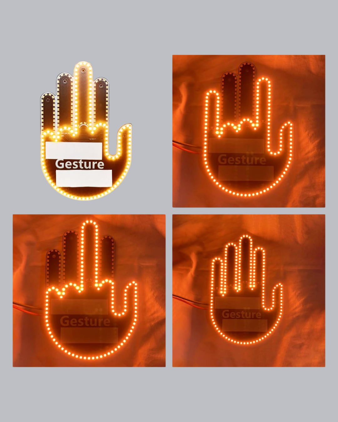 176 LED’li Amber Trafik Uyumlu Sinyal Işığı – El Hareketiyle Kontrol - Görsel 4