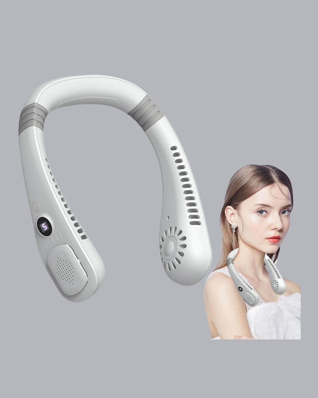 Taşınabilir Boyun Fanı Sessiz Çalışma ve USB Şarj Özellikli - Görsel 4