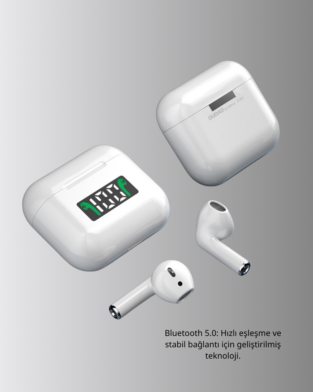 Kablosuz TWS Bluetooth 5.0 Kulaklık – Dokunmatik Kontrol, LED Göstergeli - Görsel 4