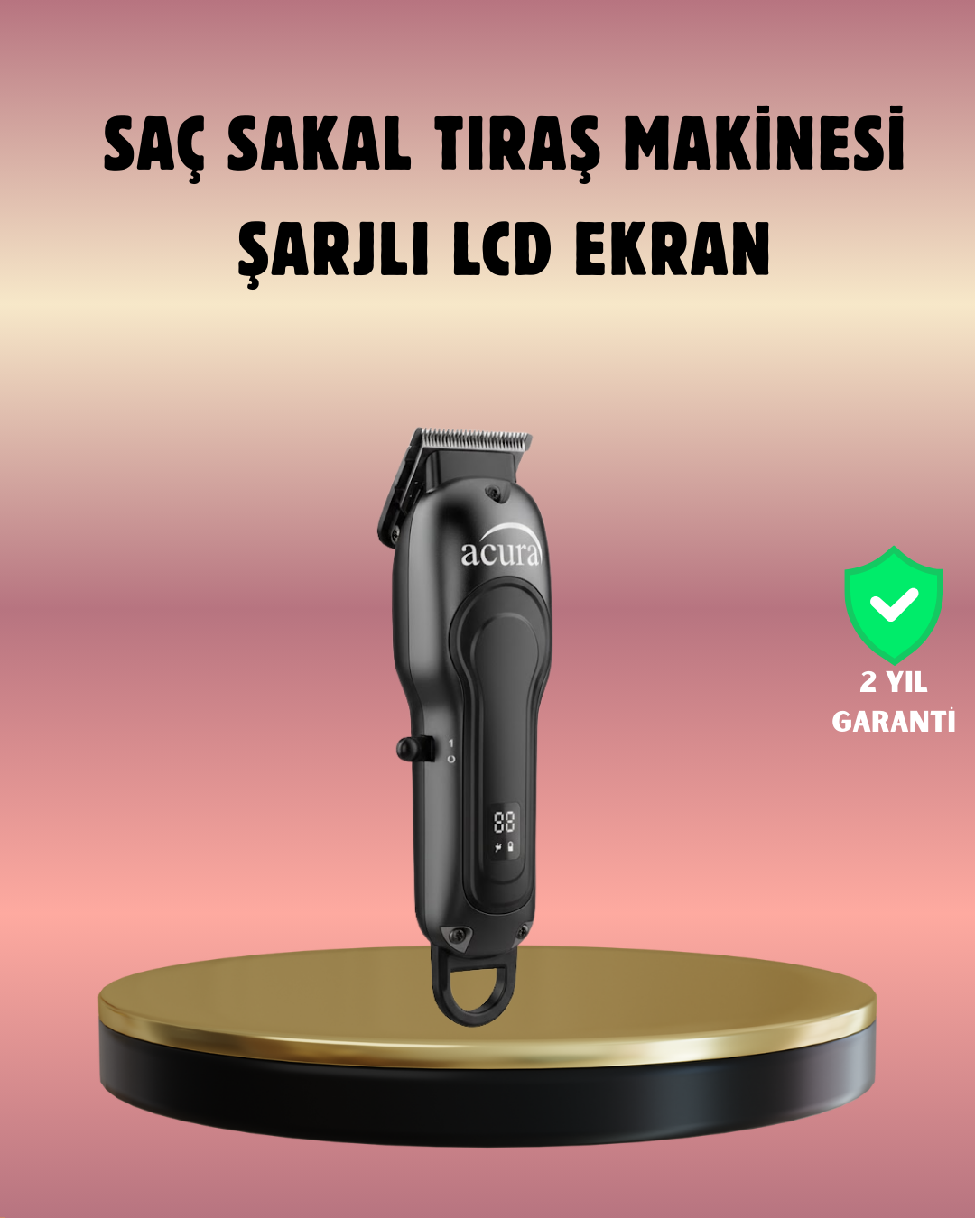 Evde ve Profesyonel Kullanıma Uygun Turbo Modlu Tıraş Makinesi
