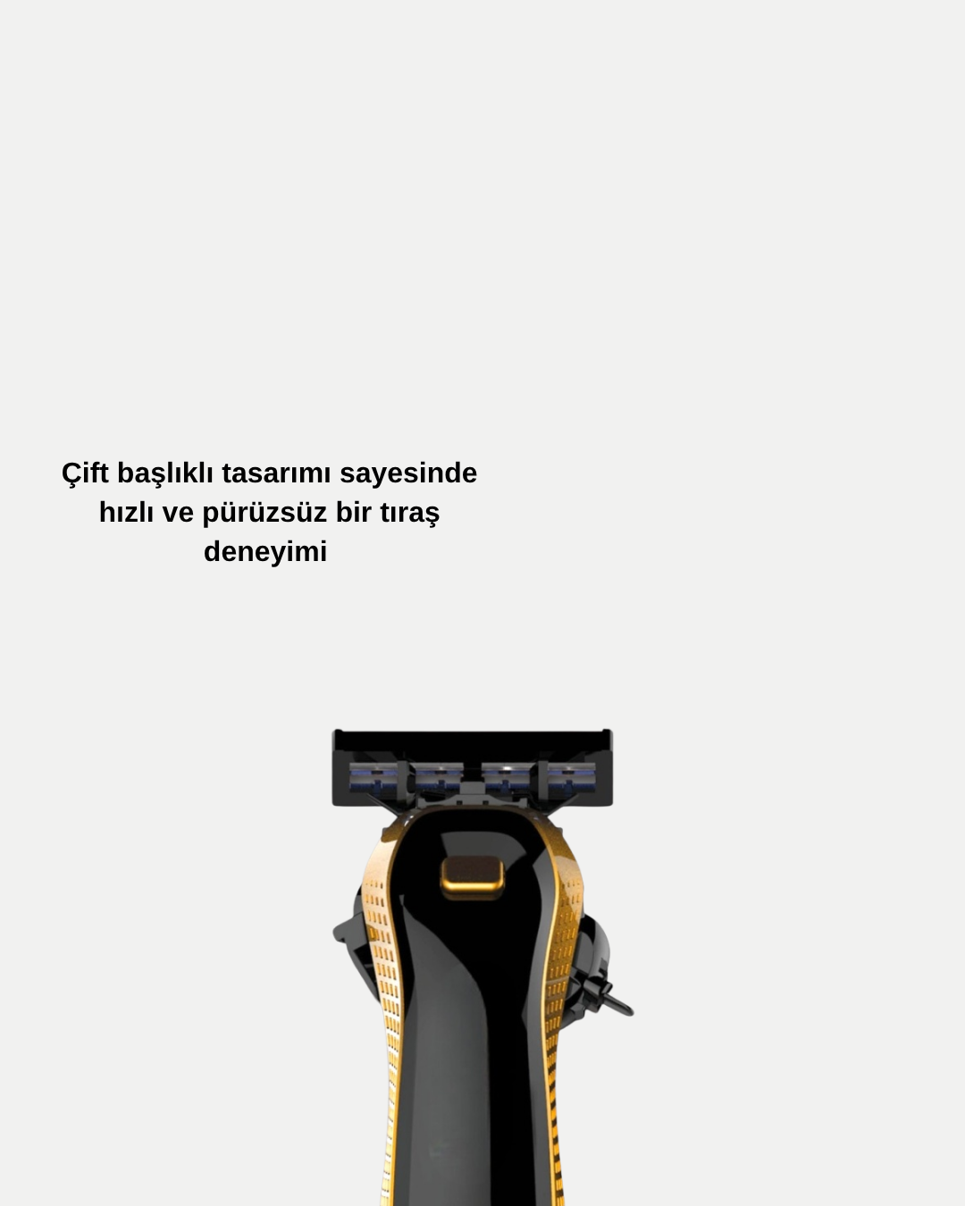 Çift Bıçaklı Tıraş Makinesi – Sinek Kaydı Sonuç, Yıkanabilir Başlık, Kompakt Seyahat Modeli - Görsel 4