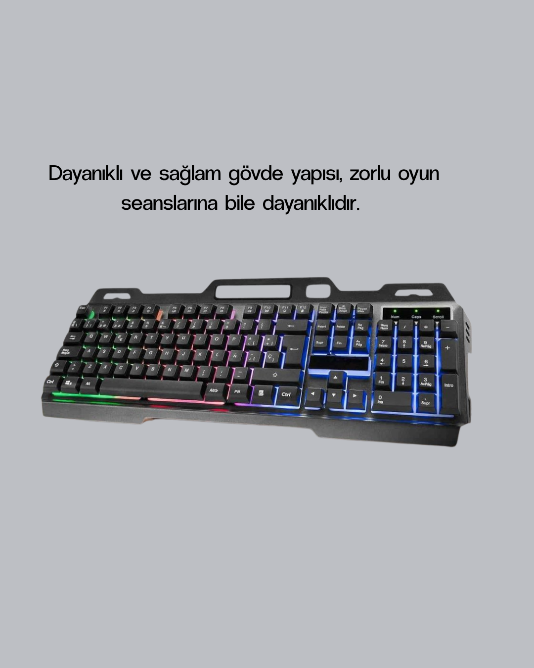 RGB Aydınlatmalı Klavye Mouse Seti – USB Bağlantılı, Türkçe Q, Ayarlanabilir DPI, Ergonomik Yapı - Görsel 4