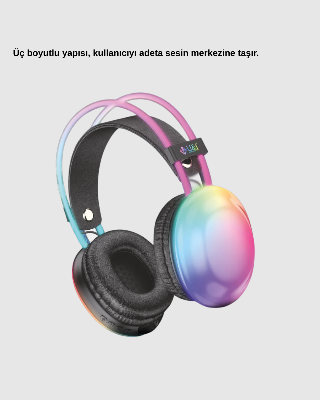 Ergonomik RGB Bluetooth Kulaklık 3D Ses - Görsel 4