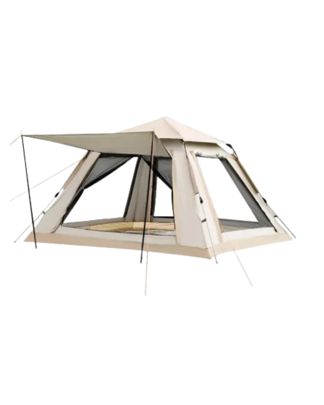 Güneşlikli Kamp Çadırı 240x240x160 cm 6 Kişilik Kolay Kurulum Outdoor - Görsel 2