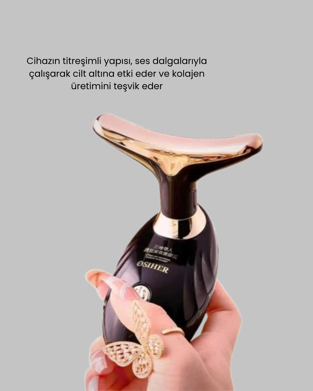 Titreşimli Cilt Gençleştirme Cihazı Yüz ve Boyun Sıkılaştırıcı - Görsel 3
