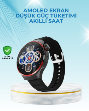NFC Destekli Akıllı Saat AMOLED Ekranlı Şık Tasarım