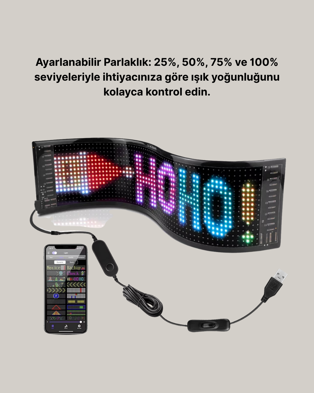 Gece Kullanıma Uygun Pixel RGB LED Panel Estetik Atmosfer Işığı - Görsel 4