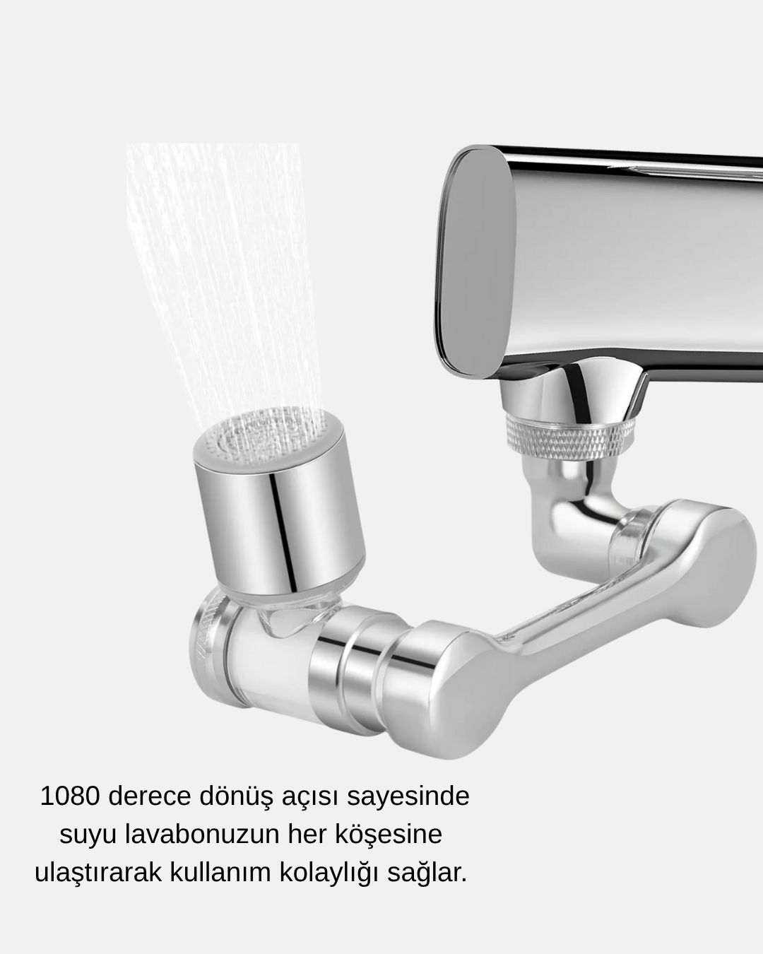 Dönebilir Musluk Başlığı – Lavabo Temizliği ve El-Yüz Yıkamada Maksimum Rahatlık - Görsel 4