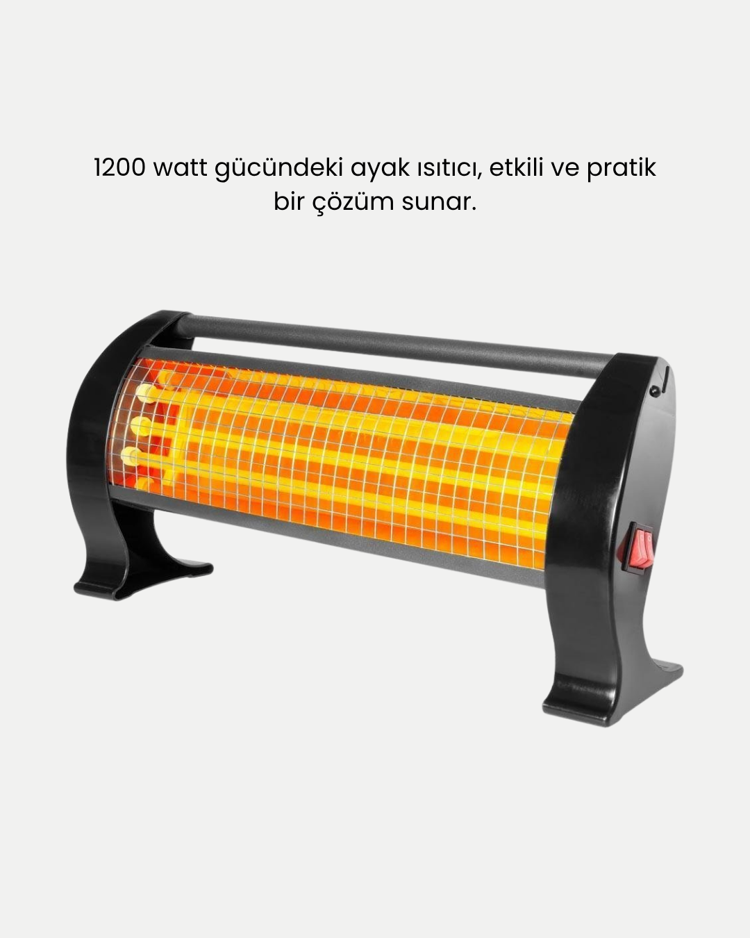 1200 Watt Ayak Isıtıcı – Hızlı Isınma, 2 Yıl Garantili ve Şık Tasarım - Görsel 4