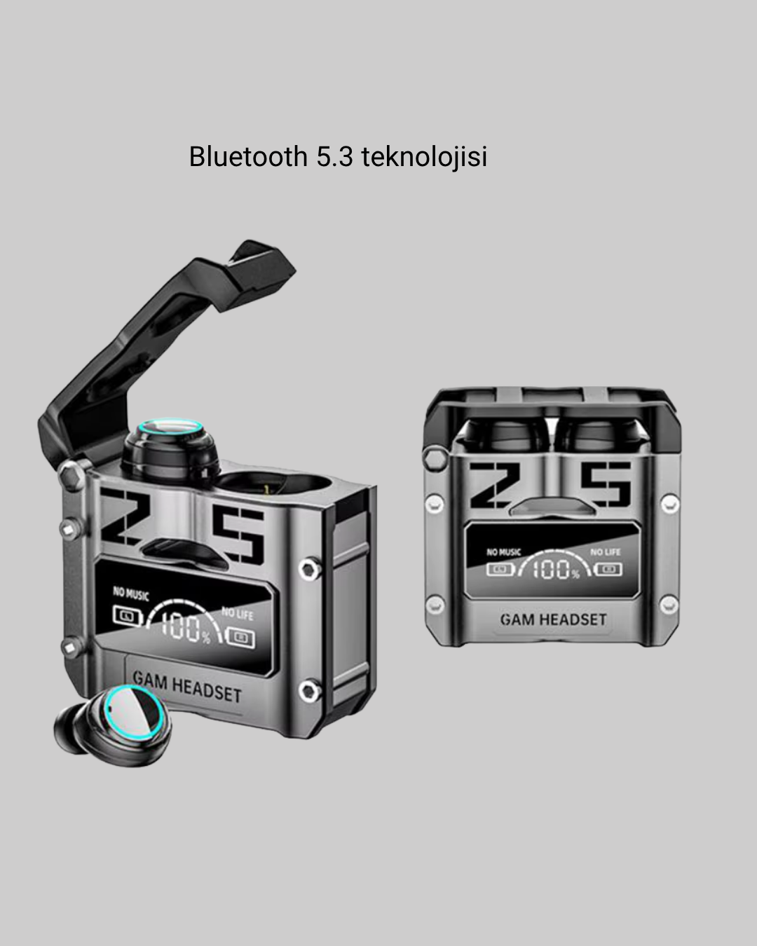 Kablosuz Bluetooth 5.3 Kulaklık – Aktif Gürültü Engelleme ve Gecikmesiz Oyun Modu - Görsel 4