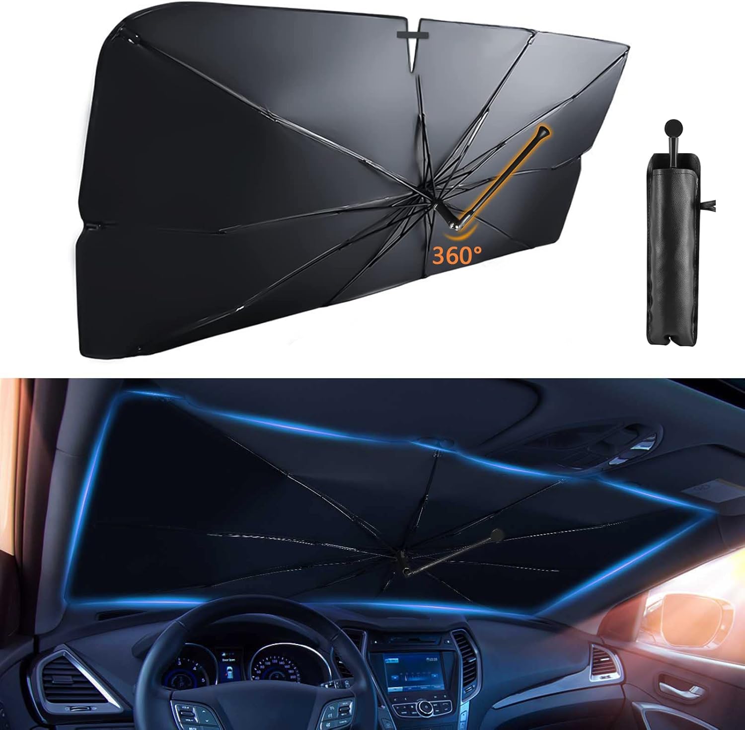 Hyundai i20, Seat Arona, Toyota Aygo, Nissan Micra, Peugeot 2008 Uyumlu Oto Şemsiye - Görsel 2
