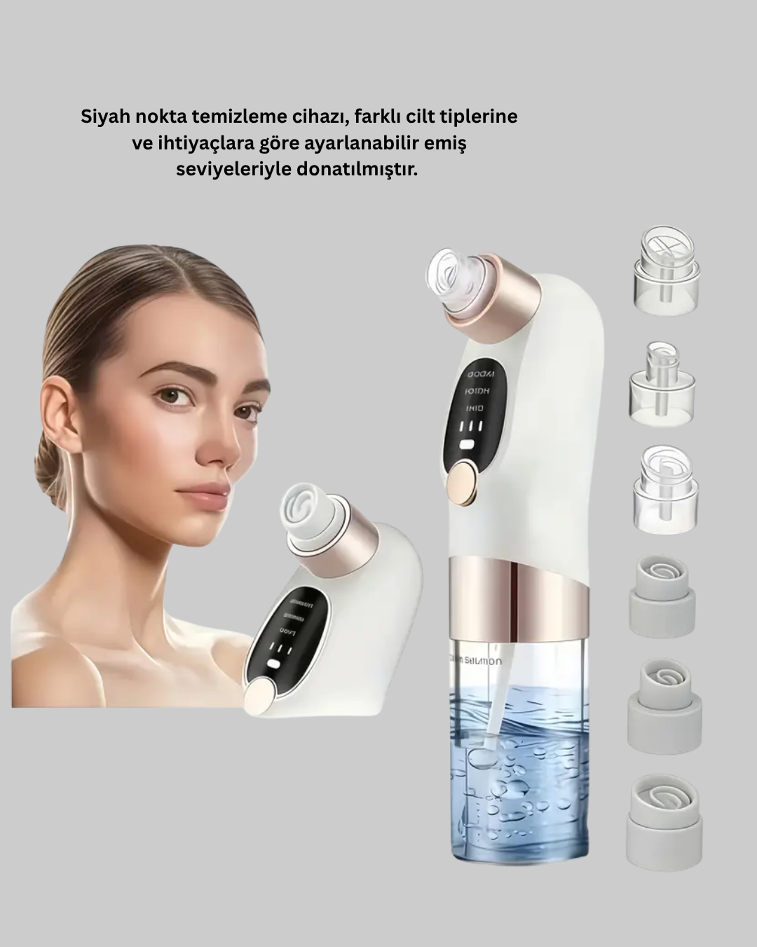 Ayarlanabilir Güç Seviyeli Vakumlu Siyah Nokta Temizleme Cihazı – Derin Gözenek Temizliği - Görsel 5