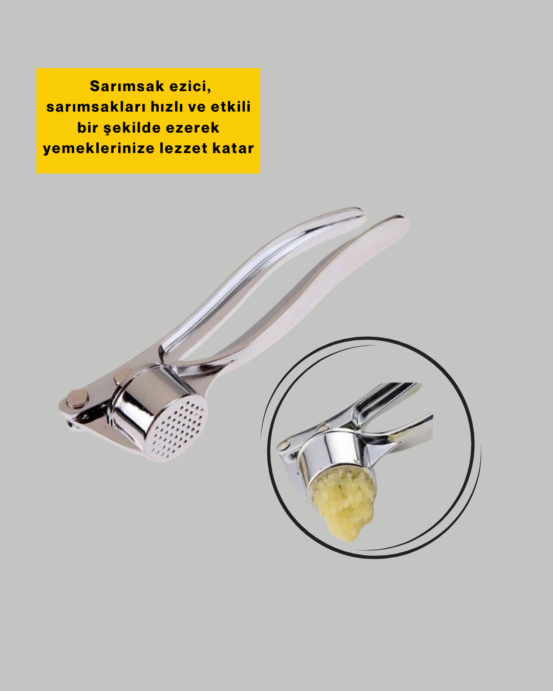 Metal Sarımsak Ezici - Görsel 2