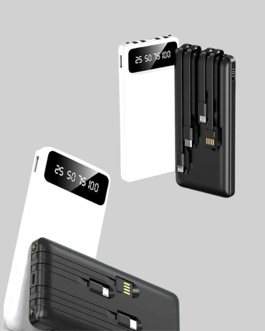 Hızlı Şarj Destekli 20.000mAh Powerbank USB Type-C Lightning LCD - Görsel 2