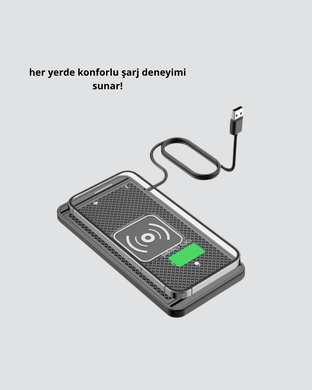 Manyetik Şarj Pedi 7.5W 10W 15W Hızlı Şarj Kaymaz Tabanlı - Görsel 5