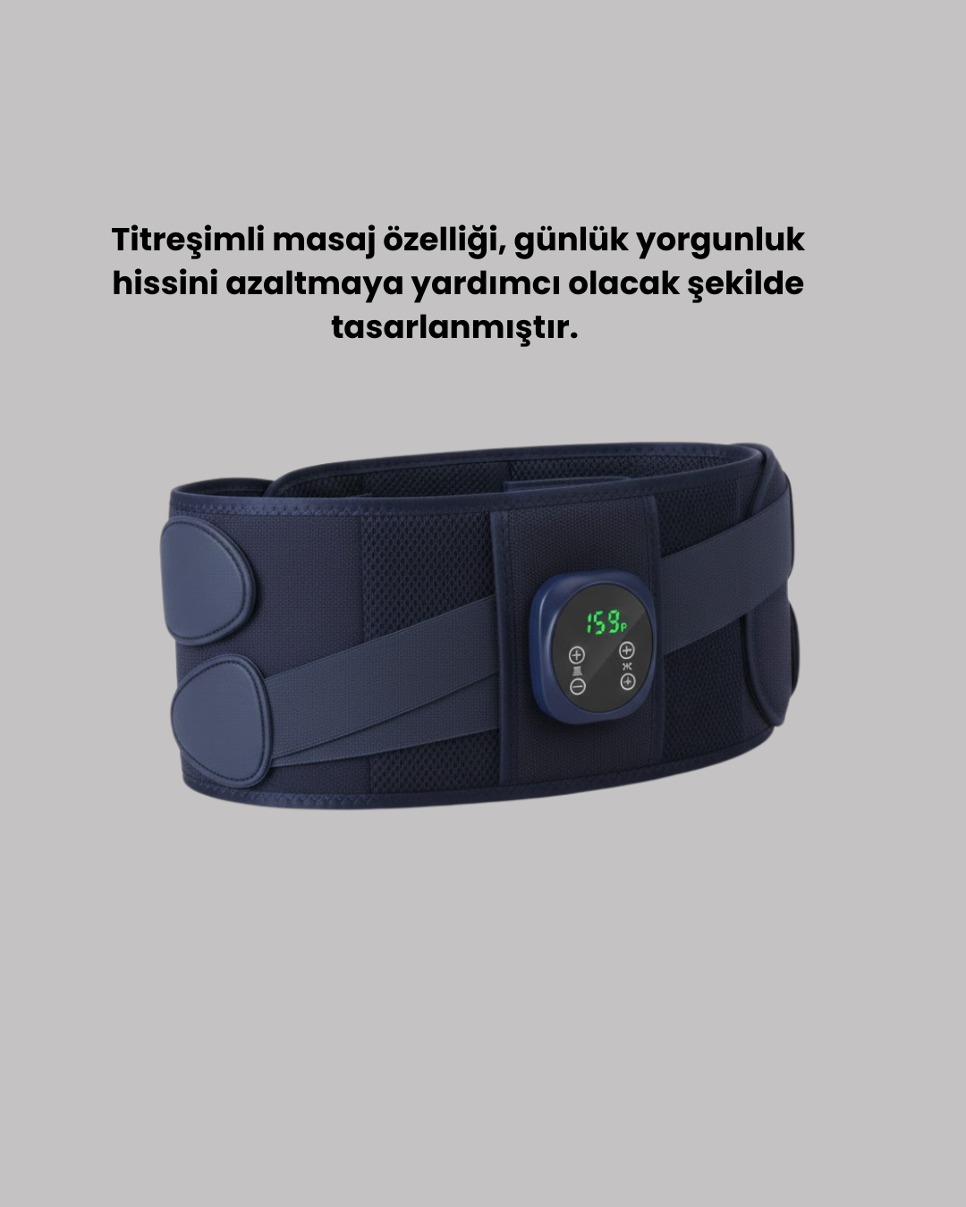 Titreşimli Masajlı Bel Kemeri Sessiz Çalışma 100 cm Bel Uyumlu - Görsel 2