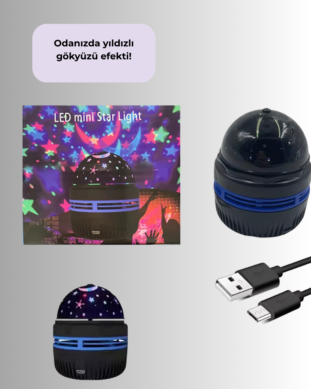 Galaxy Projektörlü Gece Lambası - Görsel 3