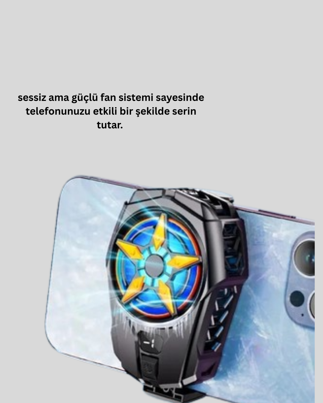 Yarı İletken Telefon Soğutucu Dijital Ekranlı Oyuncu Telefon Fanı - Görsel 2