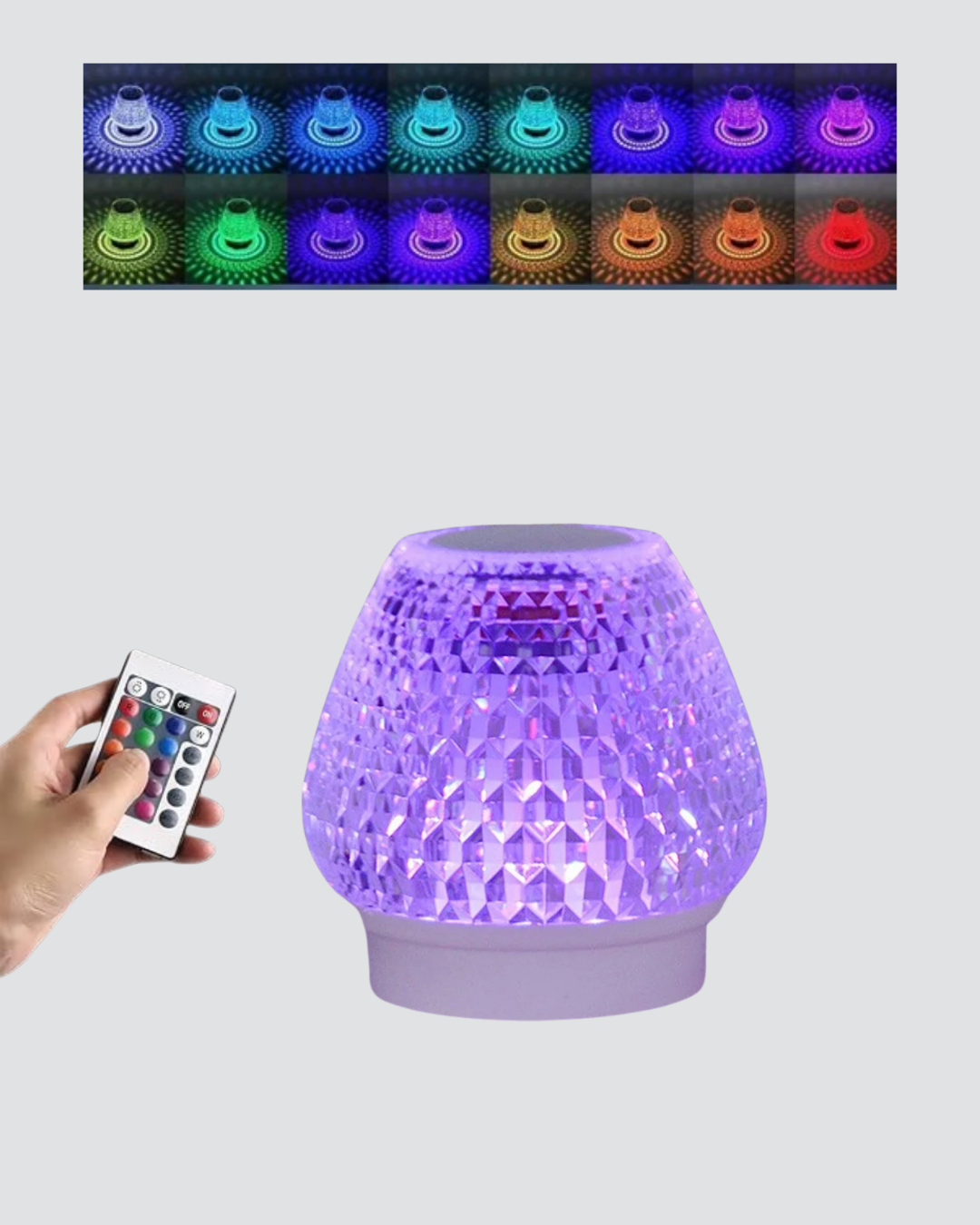 Mini LED Işıklı Bluetooth Hoparlör 5W Kristal Desenli 1200 mAh Şarjlı - Görsel 5