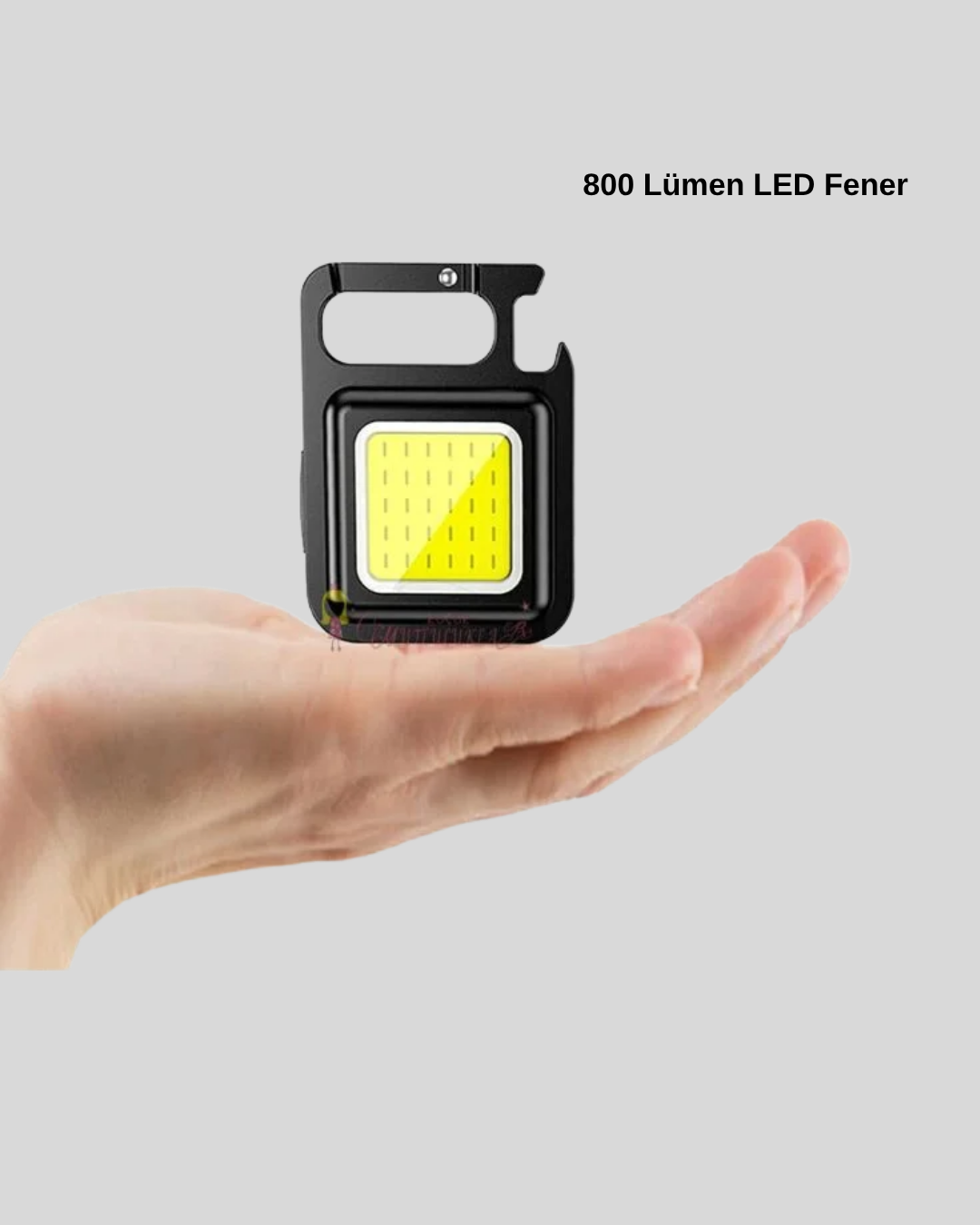 Mini 800 Lümen LED El Feneri – USB Şarjlı, 3 Kademeli Işık, Şişe Açacaklı Taşınabilir Tasarım - Görsel 5