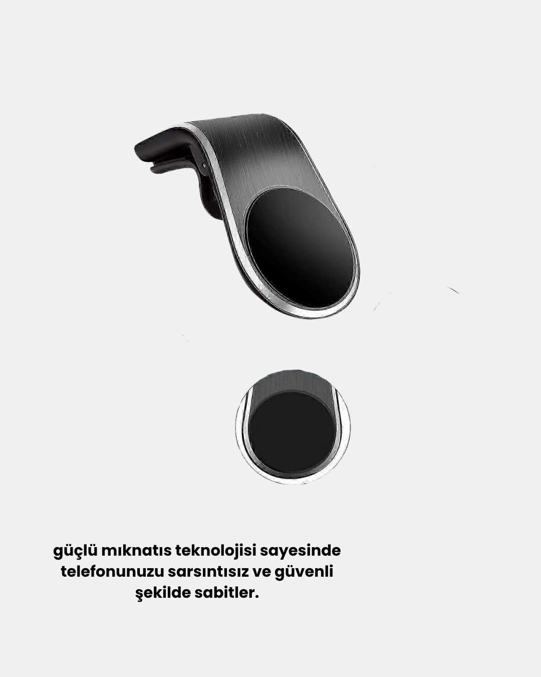Araç İçi Manyetik Telefon Tutucu Güçlü Klipsli ve 360 Derece Ayarlanabilir - Görsel 5