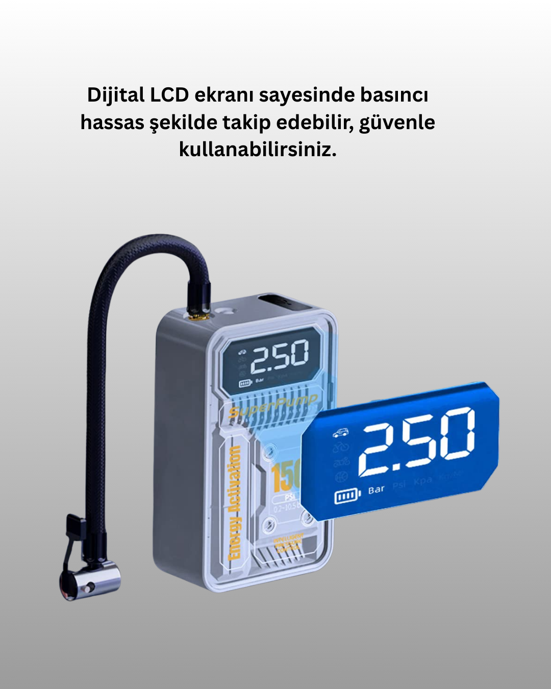 MC6619 Araç Lastik Pompası - Görsel 2