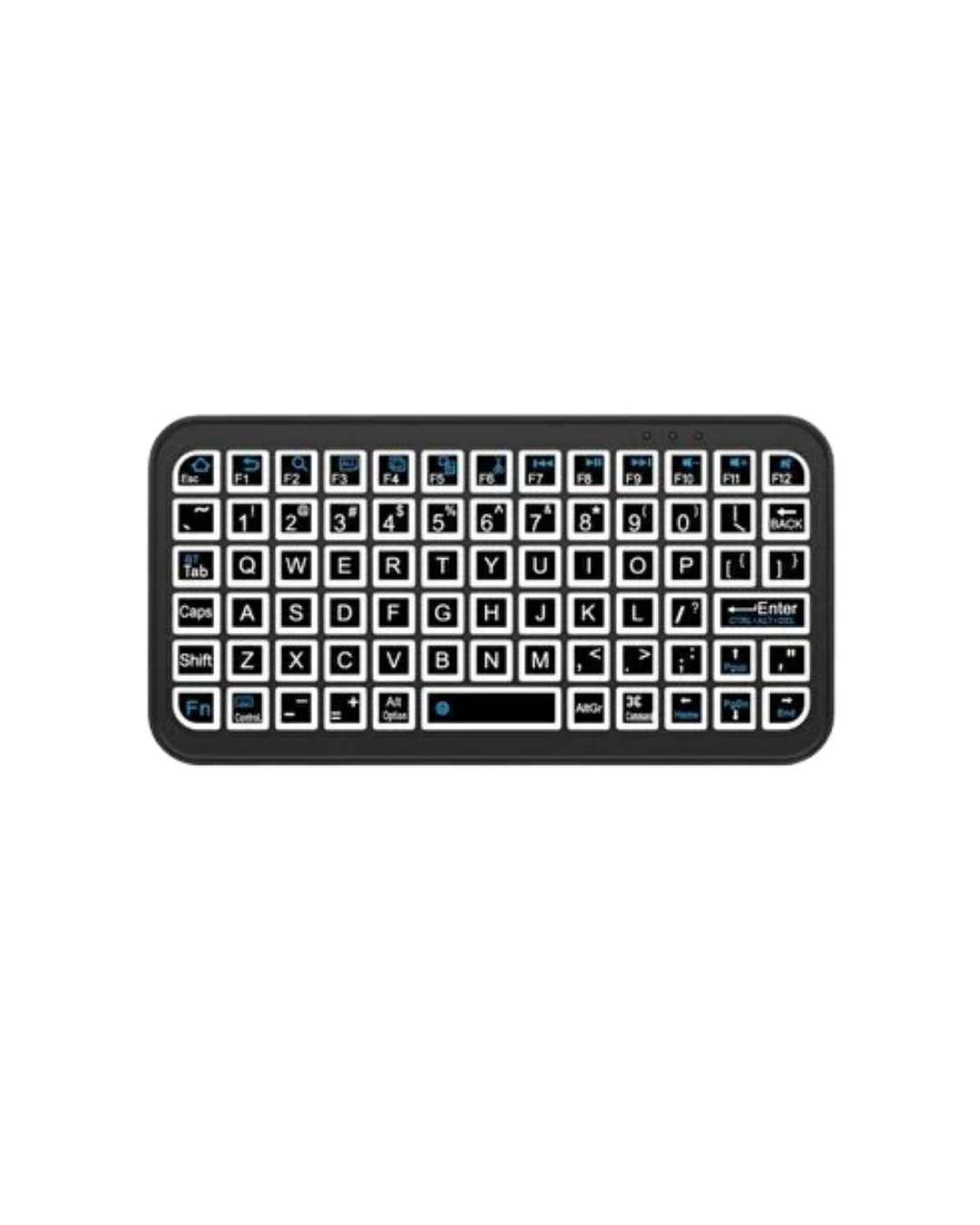 Kompakt Siyah RGB Işıklı Bluetooth Mini Klavye - Görsel 2