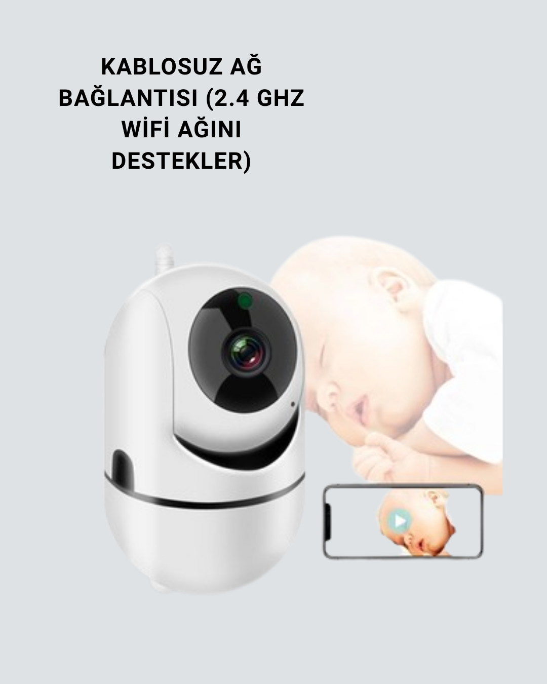 360° Dönen Akıllı WiFi Kamera – Uzaktan Kontrol ve İki Yönlü Ses Özellikli - Görsel 5