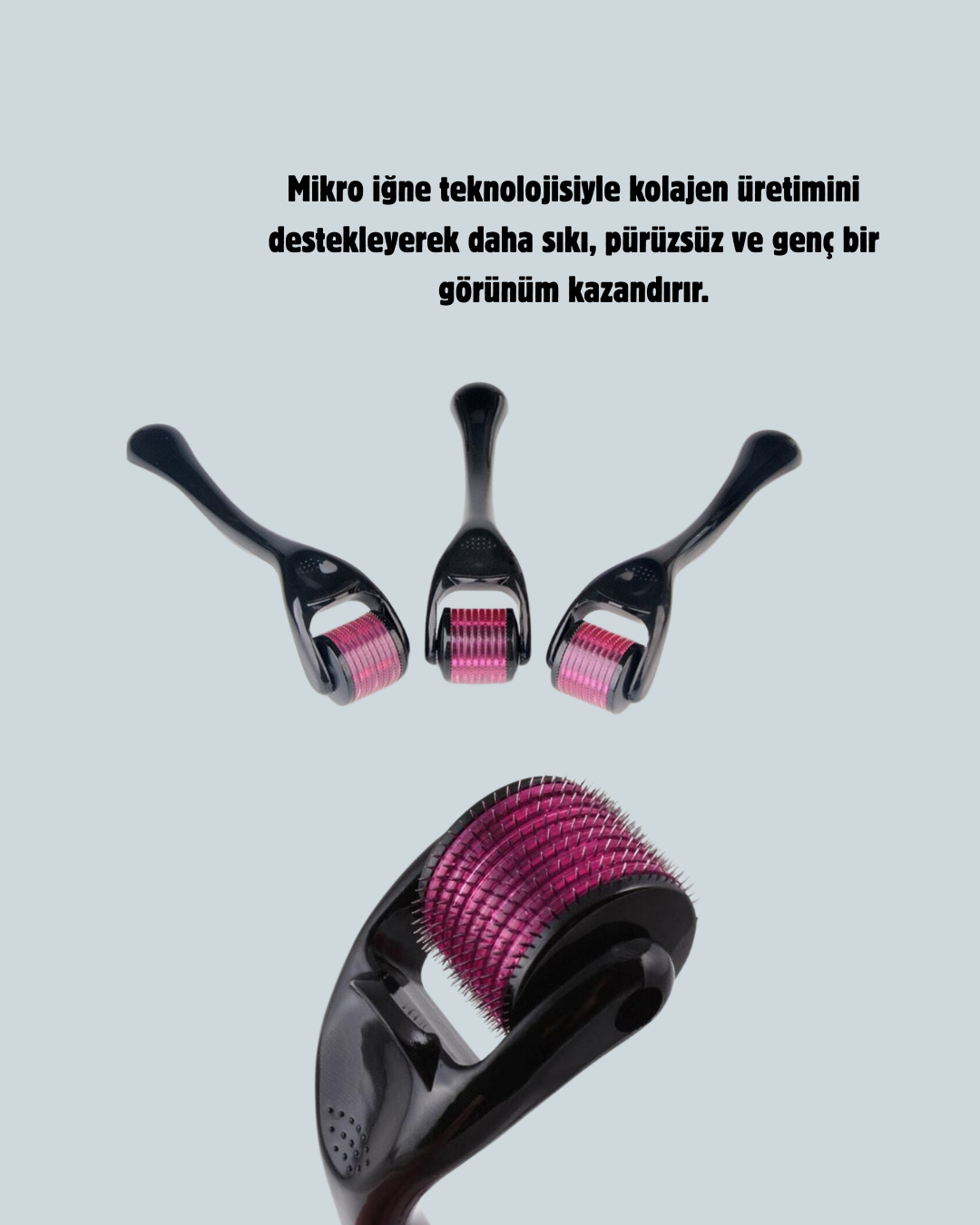 Titanyum Dermaroller 540 İğne Cilt Onarım ve Kolajen Üretim Desteği - Görsel 2