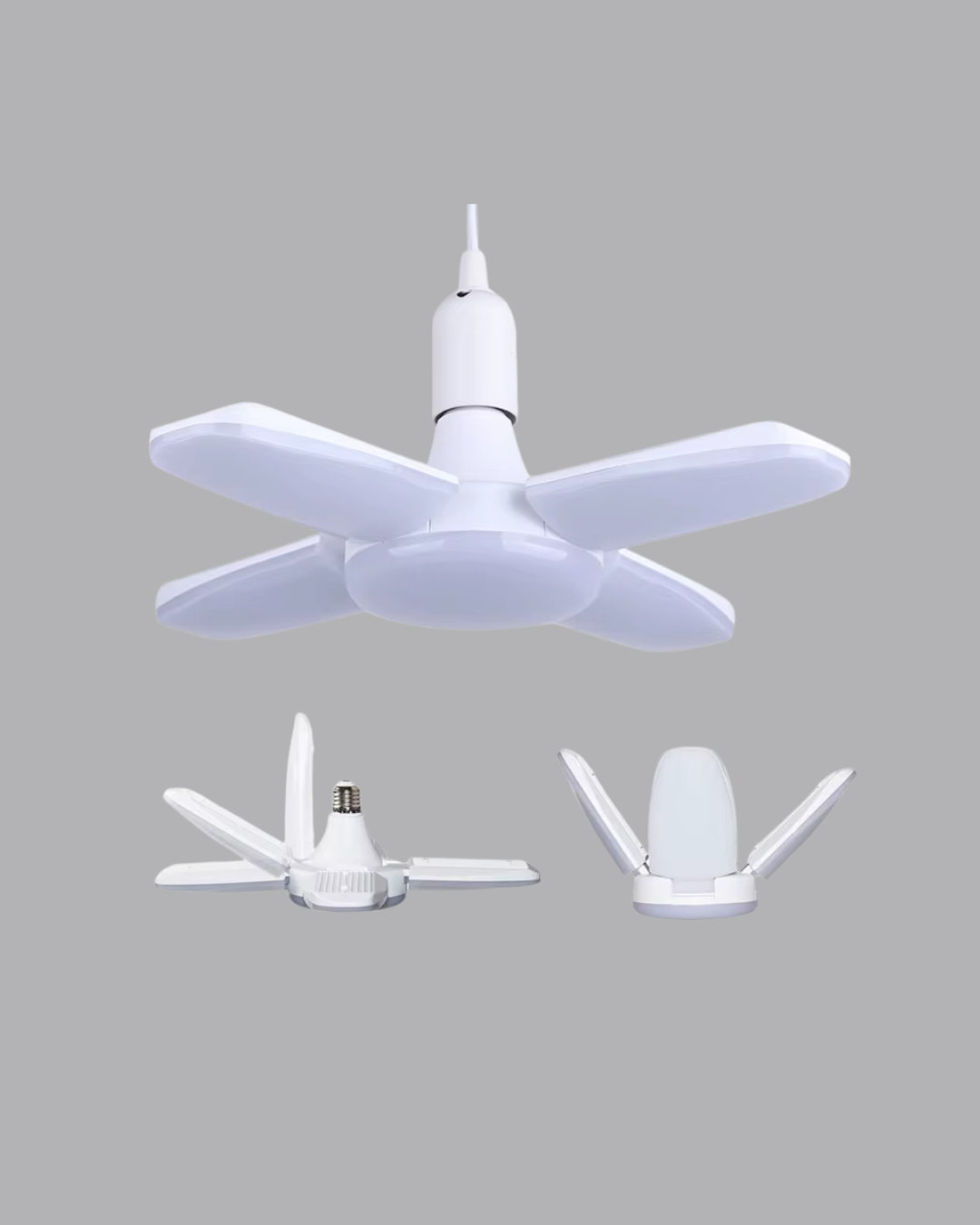 Katlanabilir 4 Kollu LED Ampül 60 Watt 6000 Lumen Beyaz Işık - Görsel 2