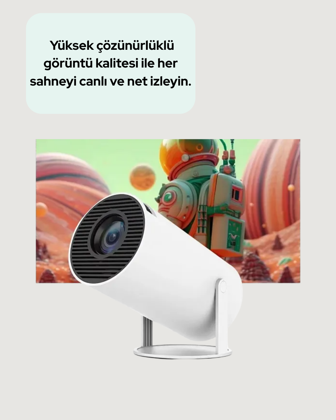 Kablosuz ve Kablolu Bağlantı Seçenekli Ev Tipi Projeksiyon - Görsel 2