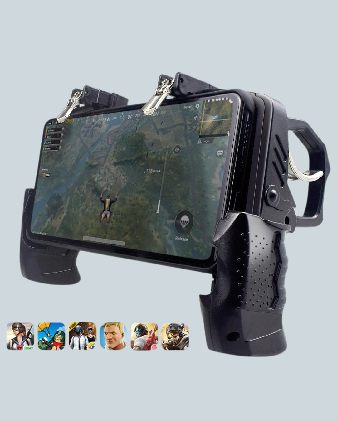 Dört Parmak Destekli Mobil Gamepad Tetikli Oyun Kontrolcüsü - Görsel 2