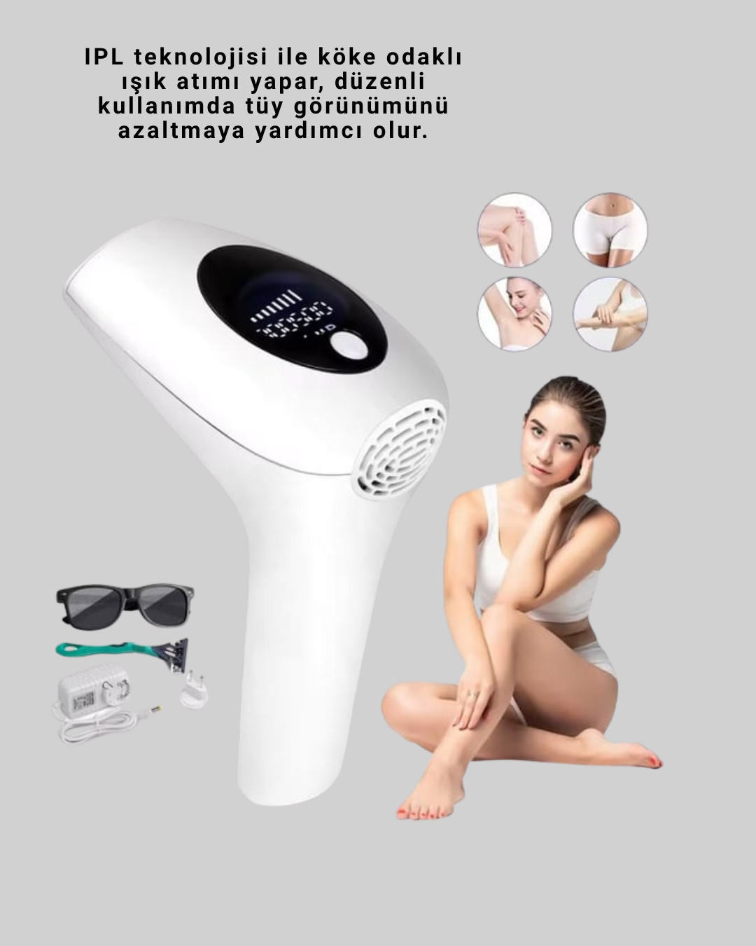 Hasuba IPL Lazer Epilasyon Cihazı HS-262 5 Enerji Kademeli - Görsel 5
