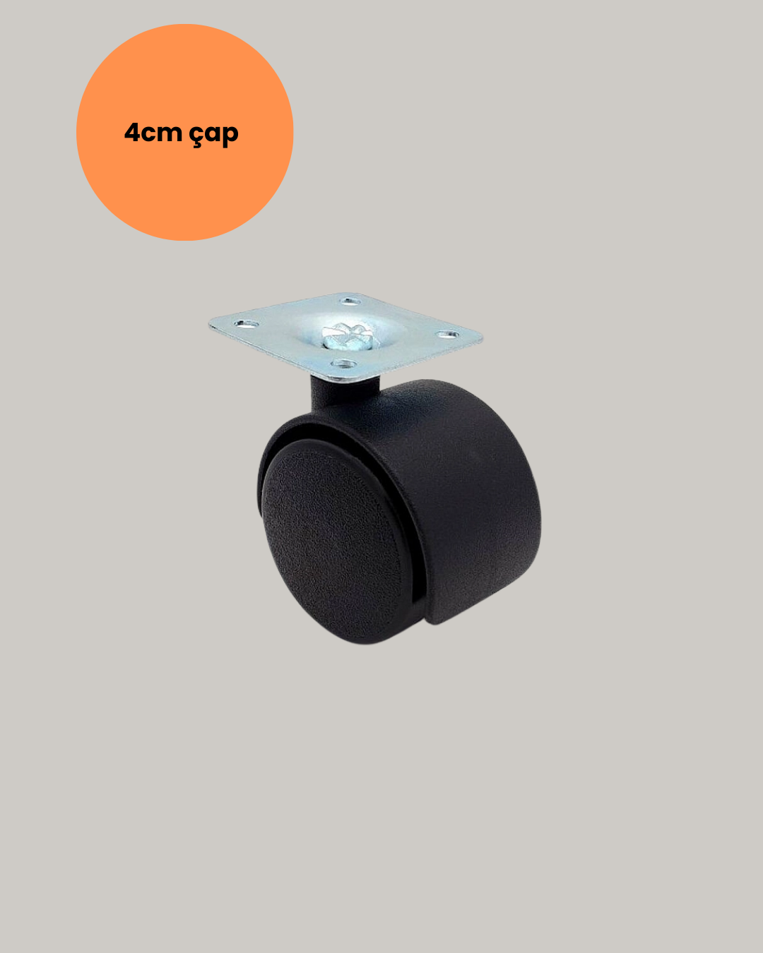 Kilitsiz 4 cm Tekerlek Ayak 4’lü Set Sessiz ve Dayanıklı - Görsel 2