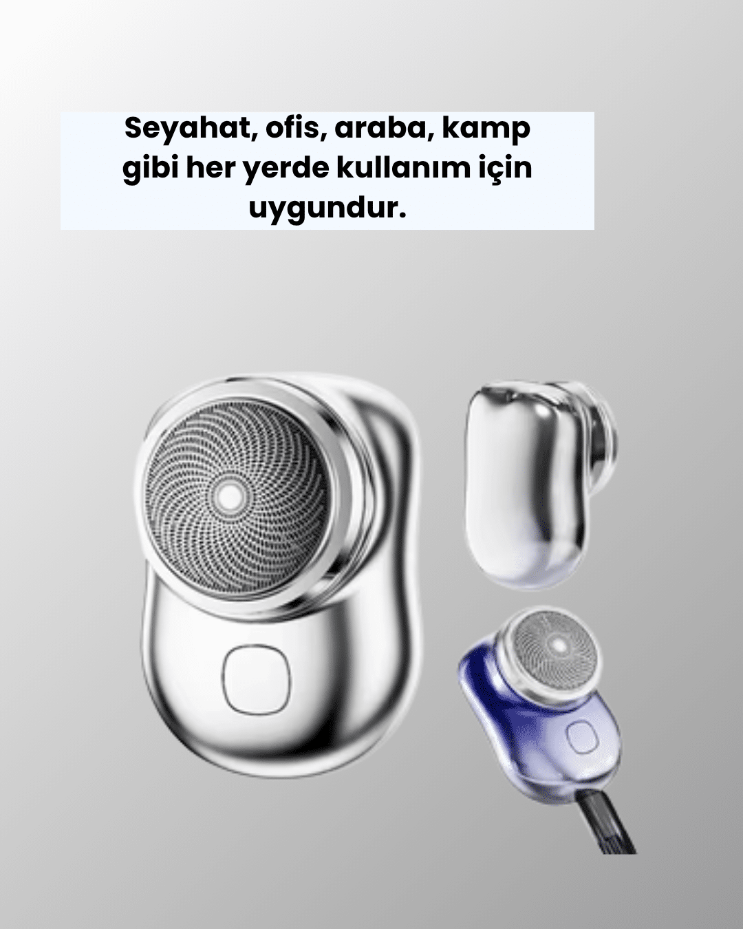 Cep Tipi Elektrikli Tıraş Makinesi – Güçlü, Sessiz, Su Geçirmez ve Ultra Taşınabilir - Görsel 2