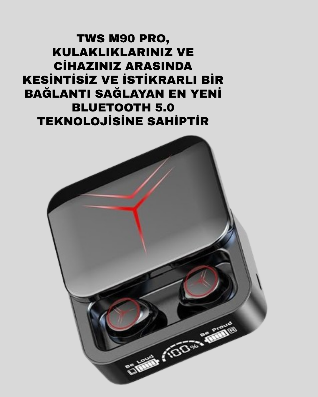 Ergonomik Tasarımlı Kablosuz Bluetooth Kulaklık – Yüksek Ses Performansı - Görsel 3