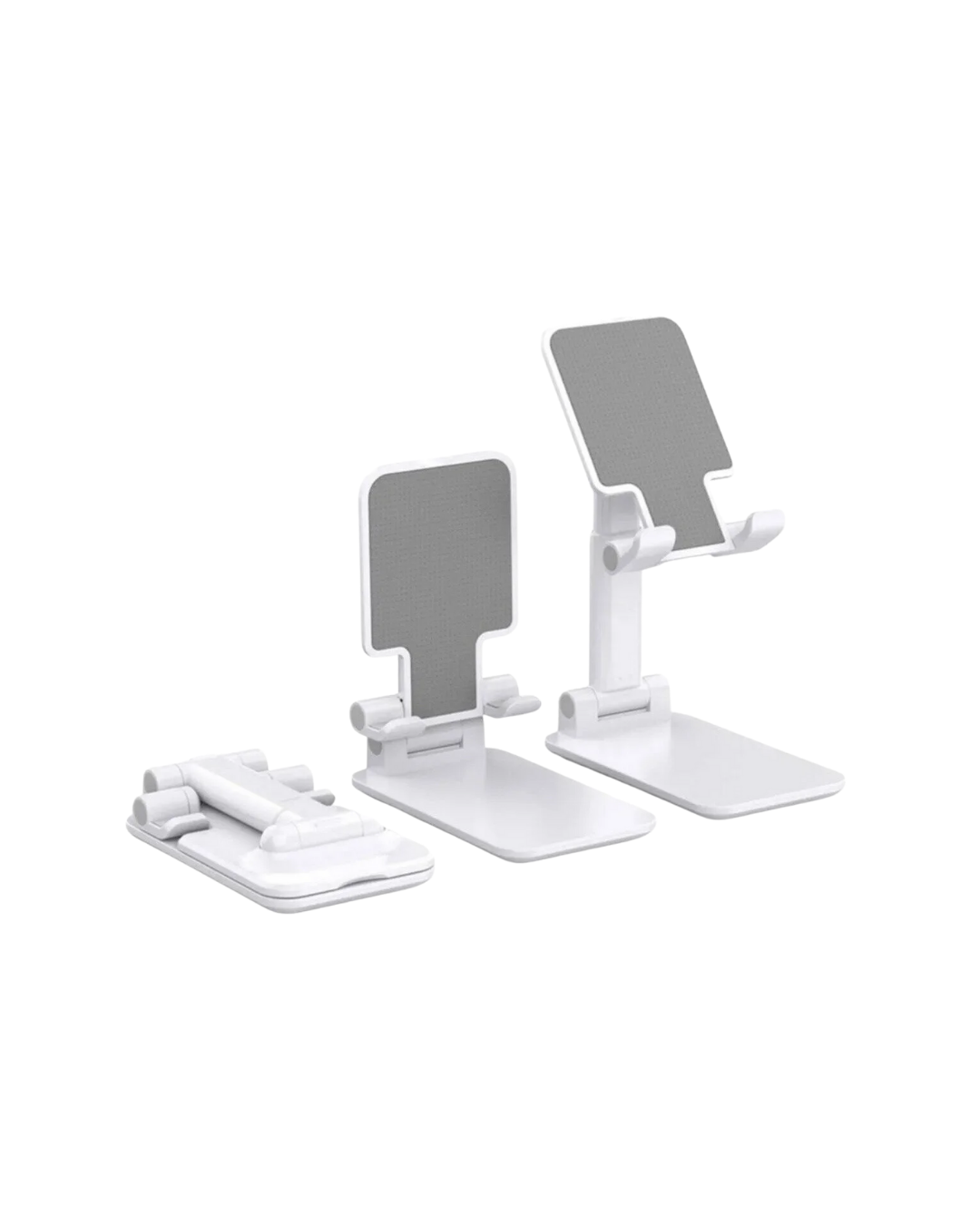 Ayarlanabilir Ergonomik Katlanabilir Masaüstü Telefon Tutucu Beyaz - Görsel 3