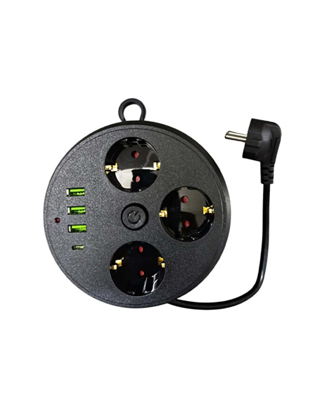 Güvenli Çoklu Priz 3 Priz 3 USB 1 Type C Termal Koruma Uzun Kablo - Görsel 3