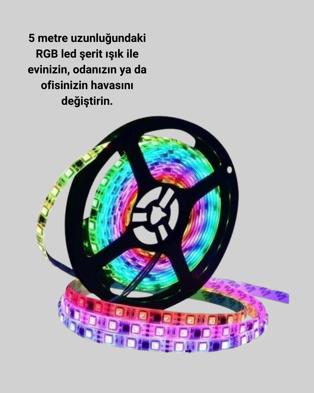 Kumandalı 5 Metre Şerit LED Dekoratif Aydınlatma - Görsel 3