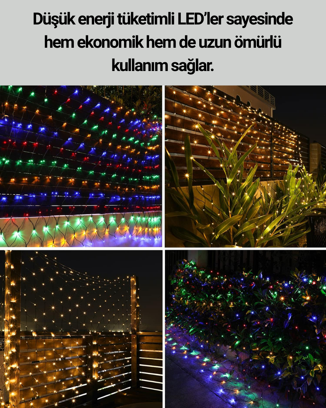 Dekoratif LED Çelenk Işık 8 Farklı Aydınlatma Modu - Görsel 3