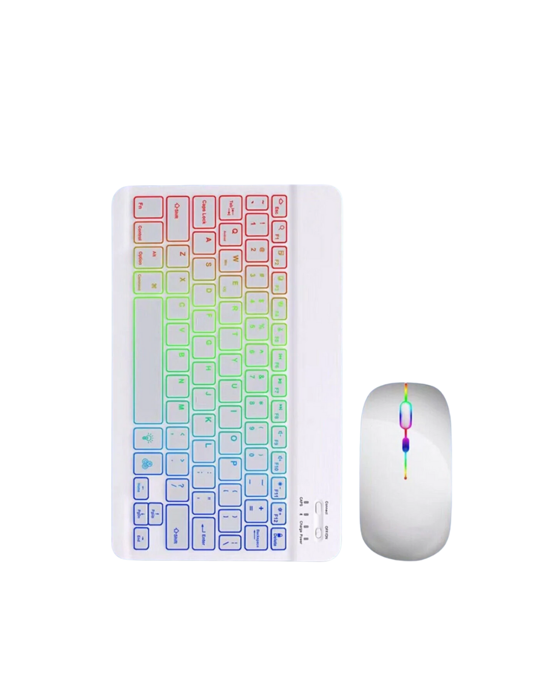 Türkçe Q Aydınlatmalı Klavye Mouse Seti Kablosuz Bluetooth Destekli - Görsel 3