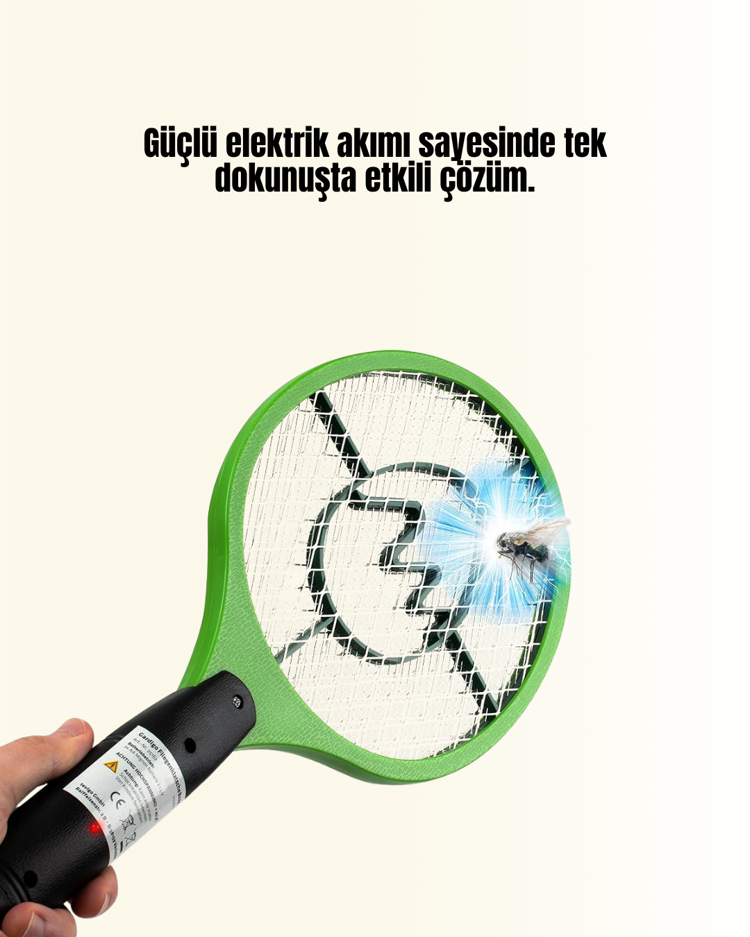 İç ve Dış Mekan Elektrikli Sinek Öldürücü | Hafif ve Ergonomik Tasarım - Görsel 3