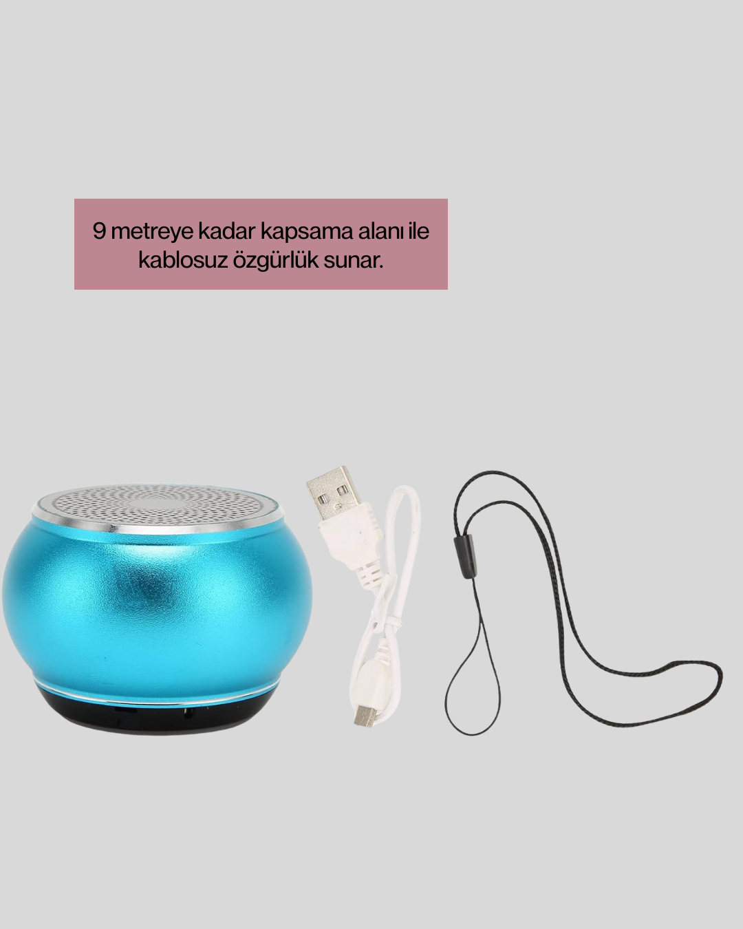 Taşınabilir Bluetooth Hoparlör | Eller Serbest Arama Özellikli - Görsel 3