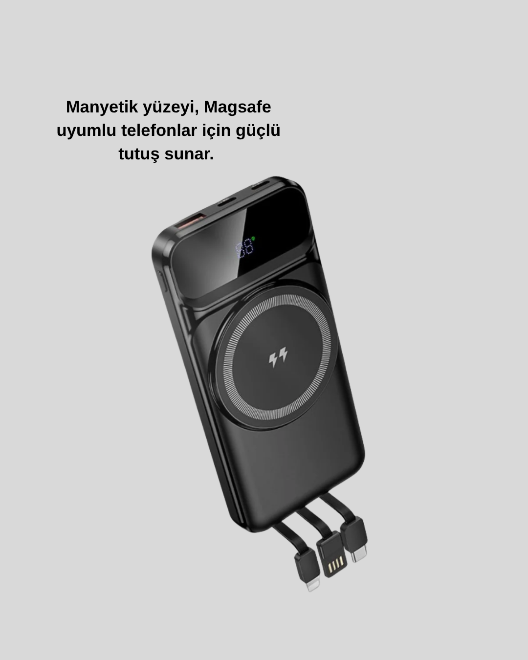 Kablosuz 10000 mAh Powerbank - Görsel 3