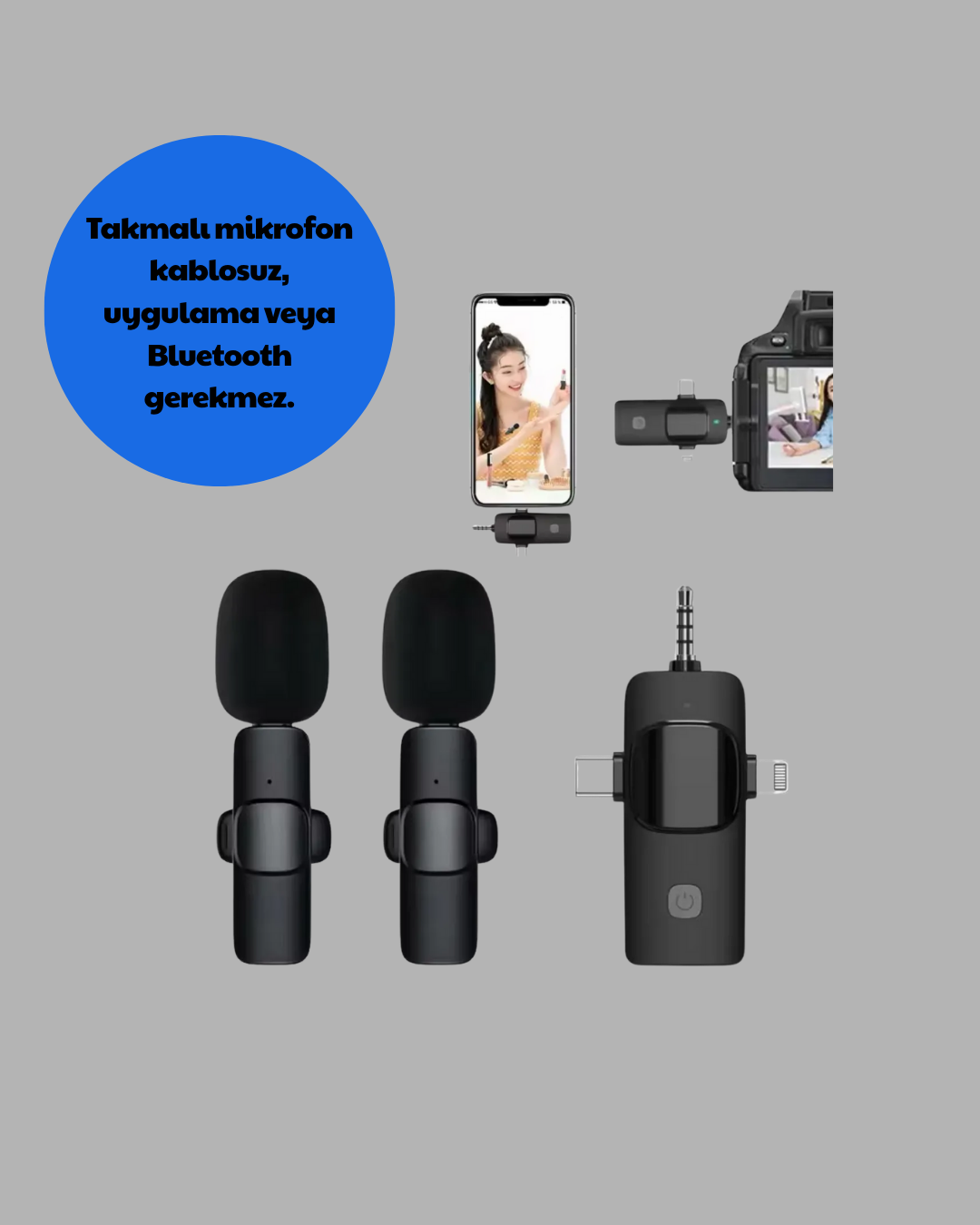 Çok Yönlü Mikrofon - Net Ses, Uzun Pil - Görsel 5