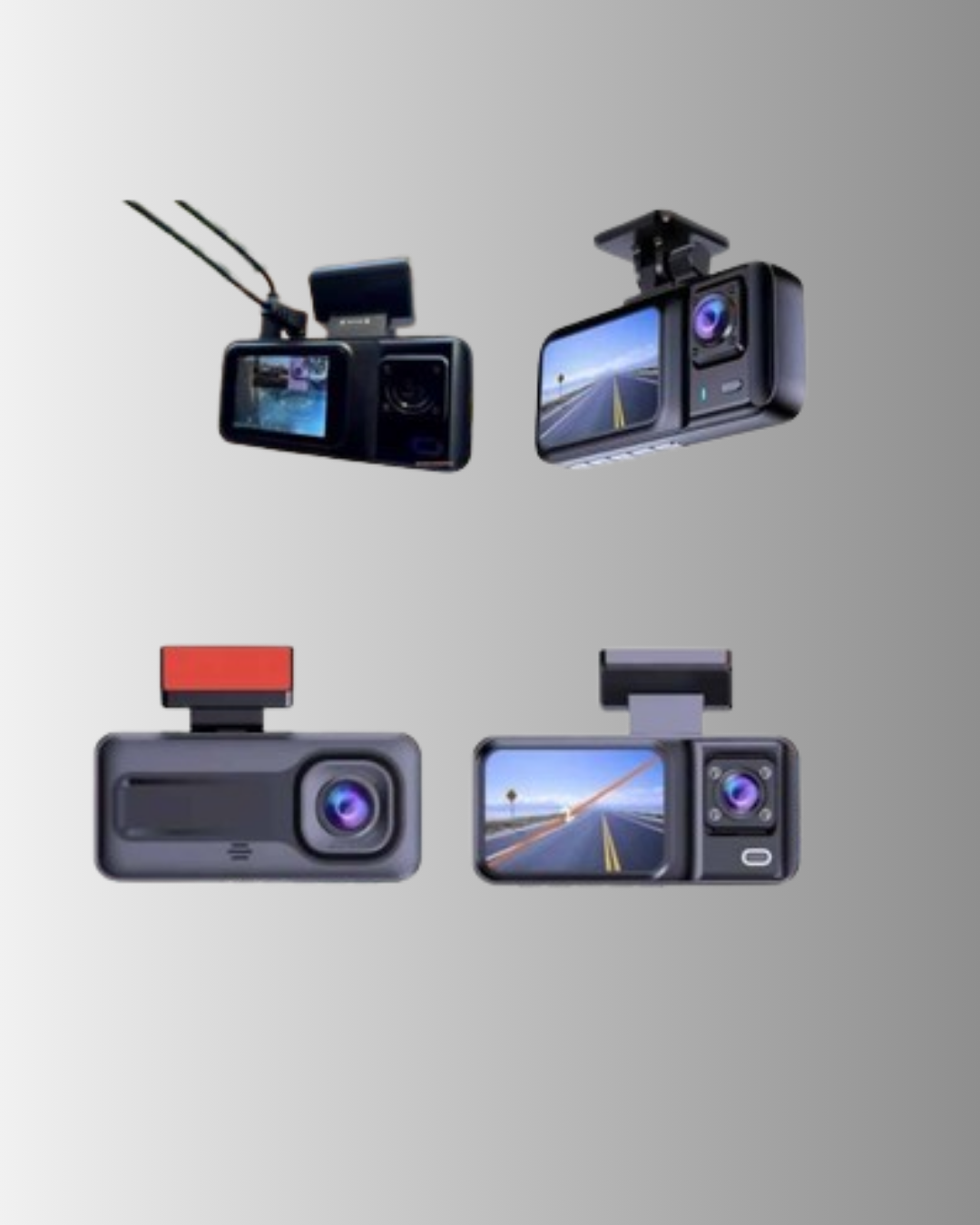 360° Kapsama Sahip Full HD Araç Kamerası 3’lü Kayıt Gece Görüşlü DashCam - Görsel 3