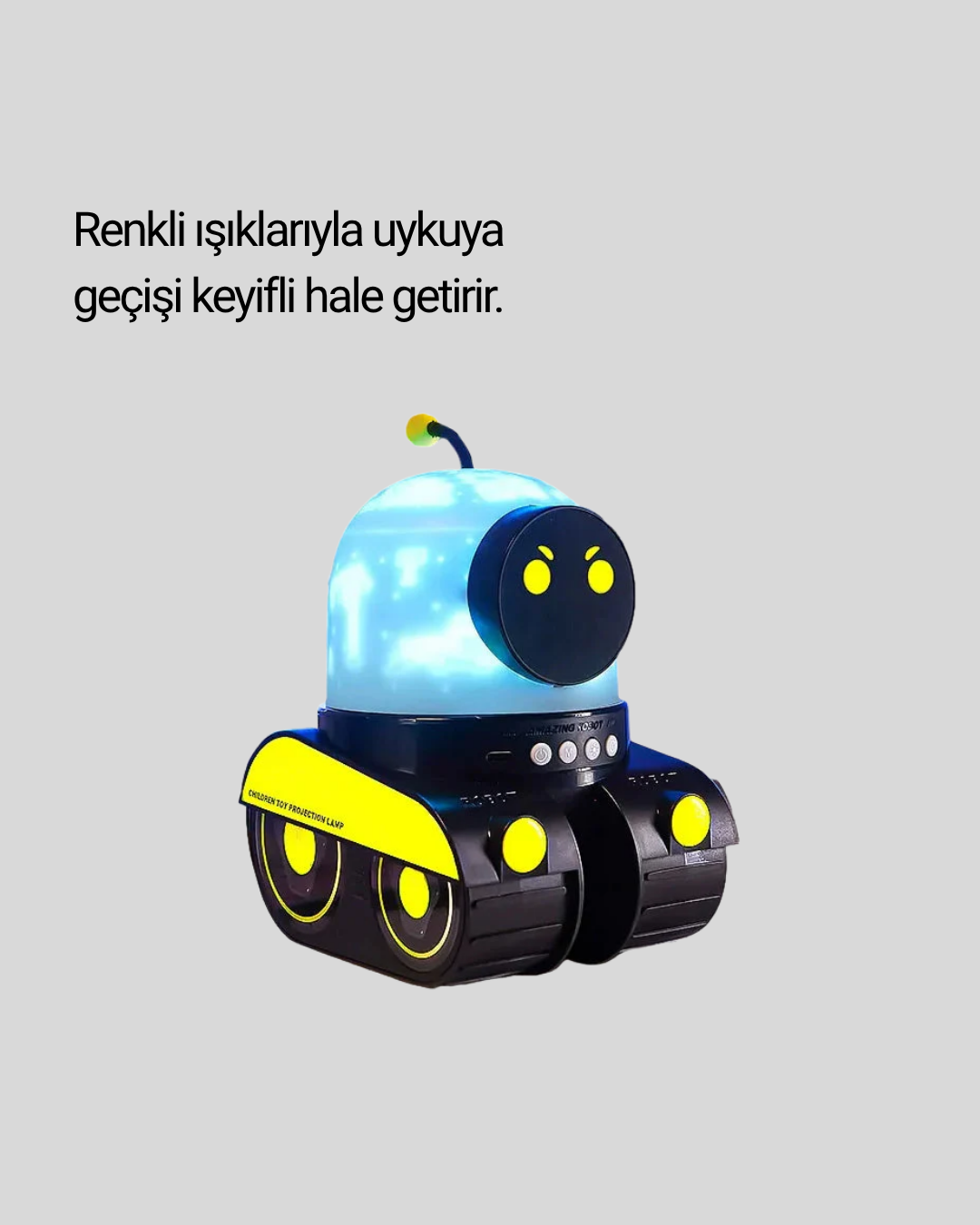 Robot Tasarımlı Bluetooth Hoparlörlü Yıldızlı Gökyüzü Projektör - Görsel 3