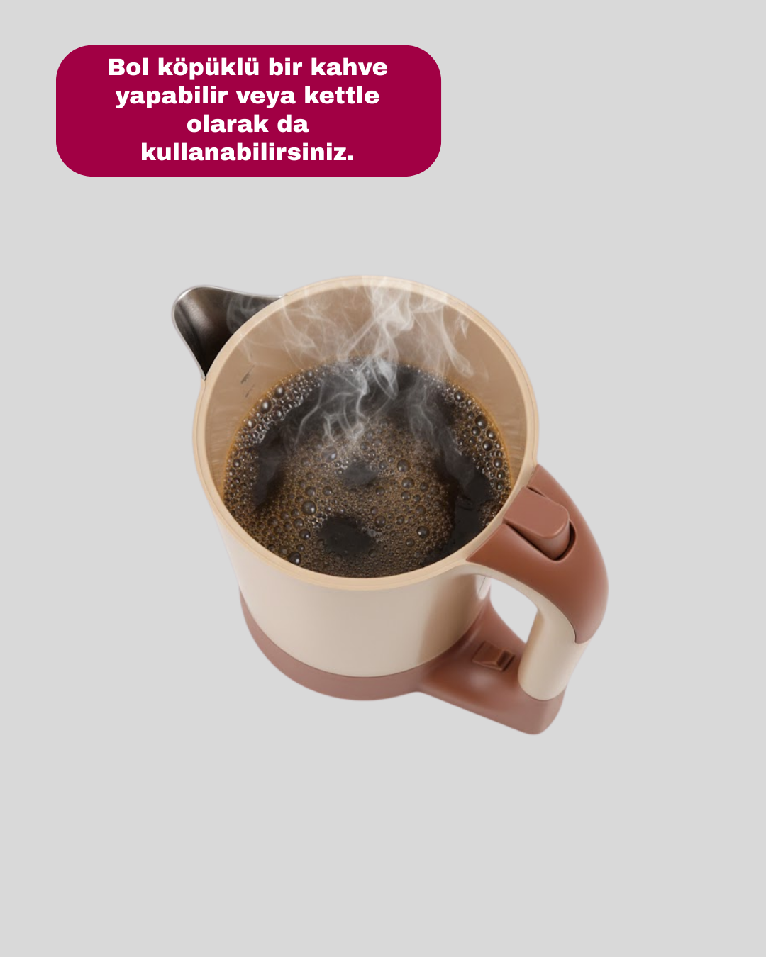 Mini Türk Kahvesi Makinesi Kettle Fonksiyonlu - Görsel 3